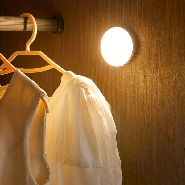 Human Sensing LED Night Light Corridor Wardrobe Bedroom Bedside Sensor Circular Light - Image 11