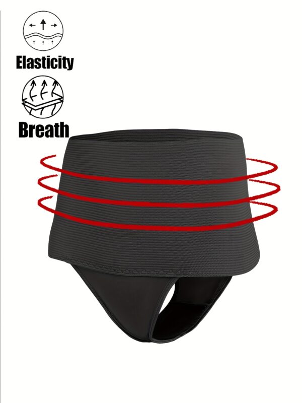 Women's High Waist Control Shaping Thong Panties - Breathable Elastic Comfort, Tummy Control & Posture Support, Solid Color Casual Attire Underwear, Tummy Control Underwear | Snug Fit Design | Breathable Fabric