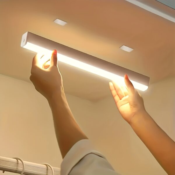 1pc Motion-Activated LED Light Bar - USB Rechargeable, Wireless, Ultra-thin with Magnetic Backing for Easy Placement in Kitchens, Hallways, Wardrobes - Ideal for Holiday Gifting