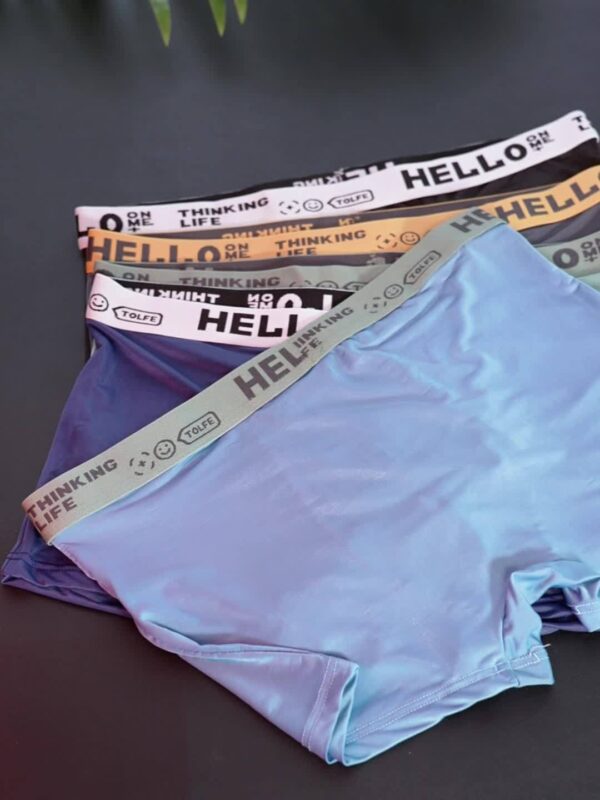 Set of 5 Men'S Solid Color Boxer Shorts - Image 11