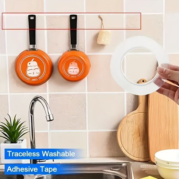 1 Roll Double-sided Adhesive, High Viscosity Transparent Nano Acrylic Adhesive Tape, Wall Car Traceless Waterproof Strong Tape, High Temperature Resistant Non-slip Stickers, Strong Adhesive Tape - Image 14