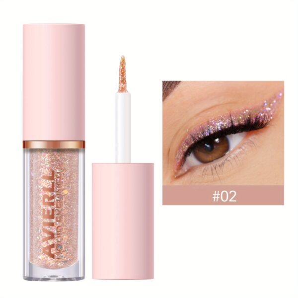 Glitter Liquid Eyeliner Pen, Long Lasting Shimmer Waterproof Colourful Eyeliner, Easy Coloring Smudge Proof Fast Drying Eye Makeup For Music Festival - Image 5