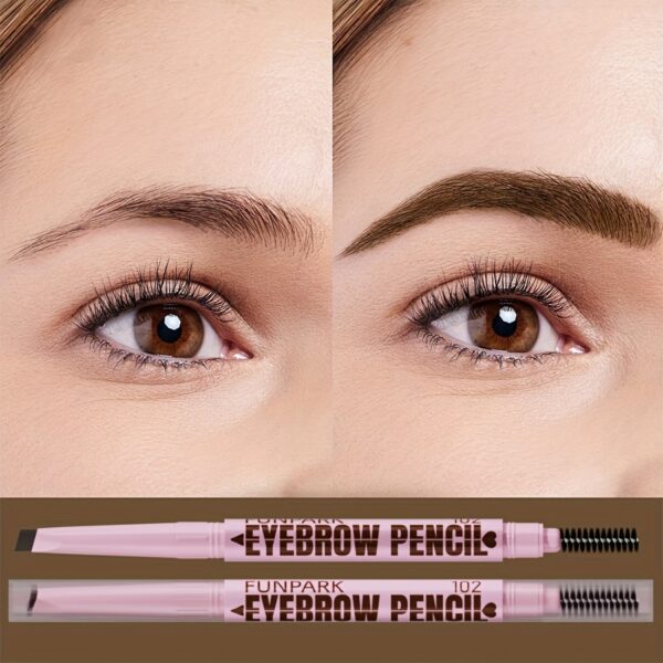 Extremely Fine Flat Core Double Heads Automatic Eyebrow Pencil Waterproof Long-lasting Easy Ware Eyebrow Pen with Eyebrow Powder Eyebrow Dye Dark Brown Light Brown Taupe Black Eyebrow Dye Eyebrow Cream Eyebrow Cream Eyeliner - Image 2