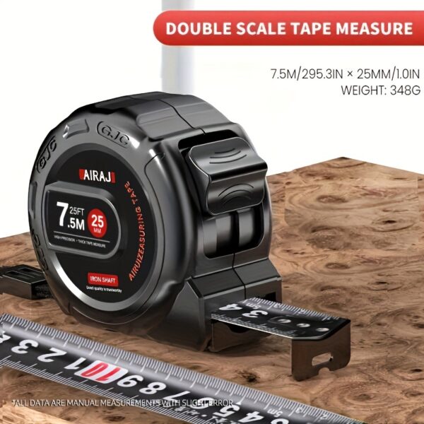 AIRAJ Digital Tape Measure 3/5/7.5M with Metric and British Dual System, Industrial Grade Plastic, High Accuracy 0.01, Durable and Rust-Proof, Wear-Resistant without Laser - Measuring Tool - Image 6