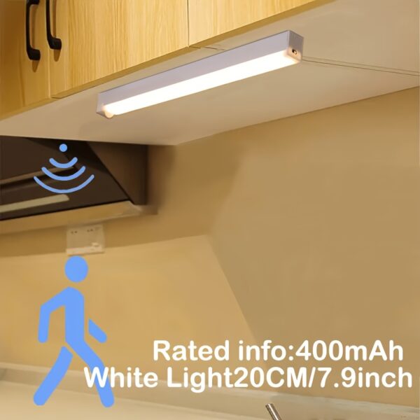 Smart Motion-Activated LED Light Strip - Wireless, Magnetic Mount, USB Rechargeable for Wardrobe, Kitchen, Desk & More - Image 2