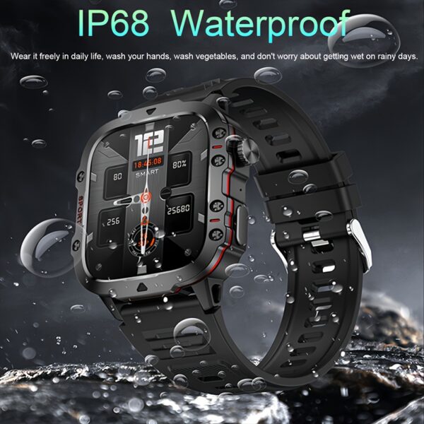 New Rugged Smart Watch for Men Wireless Talk Sports Fitness AI Voice Outdoor 100+ Sports Mode Outdoor Smart Watch - Image 8