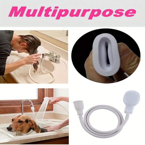 1pc Faucet Washing Hair Shower Pet Cat Dog Bath Faucet Sprayer, Multi-purpose Faucet, Shower Spray Head Convenient Easy Installation - Image 8