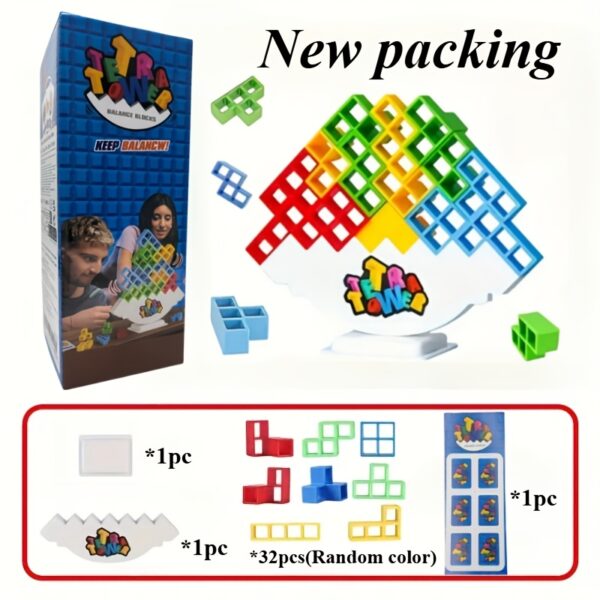 [Fun Balance Toys] Balance Tower Games, Stacking Fun Desktop Toys | Balancing Blocks, Entertaining Party Games | Balance Stacking Toys for Family Games, Gatherings, And Travel - Image 7