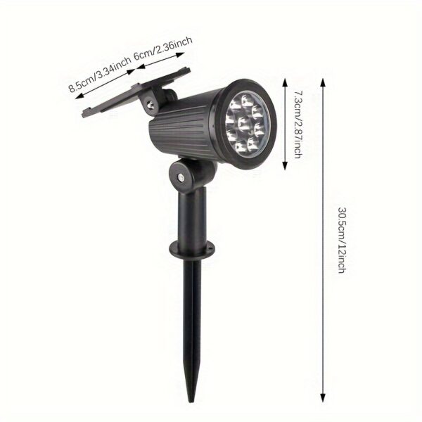 Shenzhi Tech Solar Spot Lights Outdoor, Adjustable Auto On/Off Flag Pole Lights, Landscape LED Lighting Ground Light for Garden Pool Tree Pond and Yard - Image 2