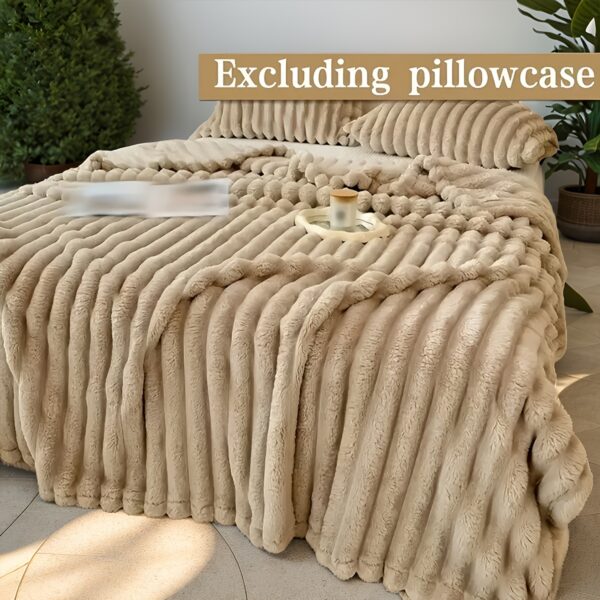 [Customer Favorite] Versatile Faux Rabbit Fur Blanket - Double-Sided, Thermal & Cozy for All Seasons, Perfect for Office Naps, Outdoor Camping, Hiking & Fishing - Image 3