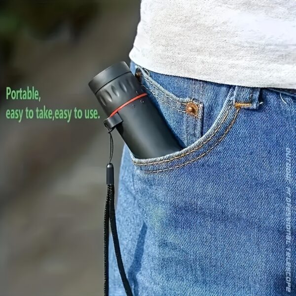 1pc HD Magnification Monocular, 9.14cm High Power Telescope, Portable Single Tube Telescope, Suitable For Outdoor Camping, Hunting, Travel, Concerts, Fishing, Christmas Gift - Image 5