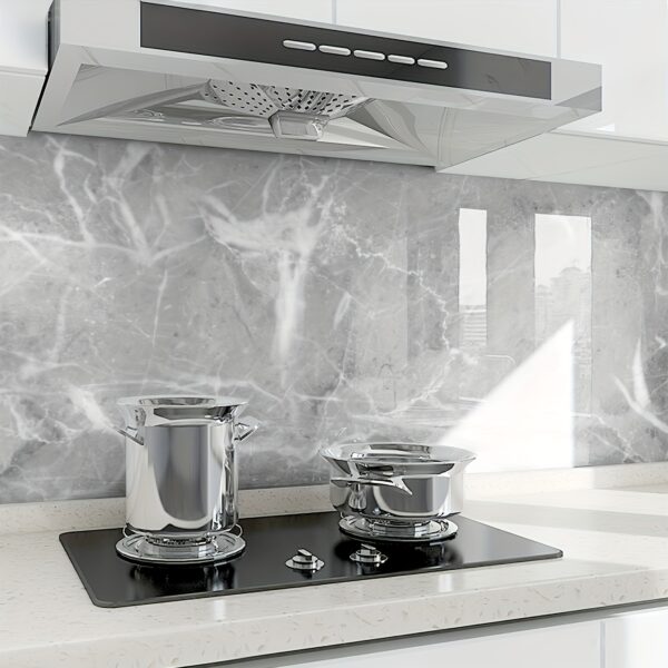 1 Roll Marble Self-Adhesive Wallpaper - Waterproof & Oil-Proof, Easy to Apply for Kitchen & Bathroom Renovation - Image 8