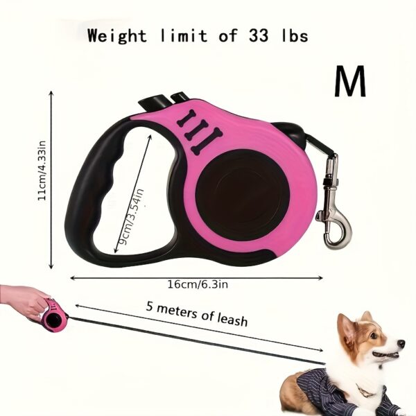 Durable Double Switch Retractable Pet Leash For Dogs - Easy Control And Comfortable Grip - Image 6