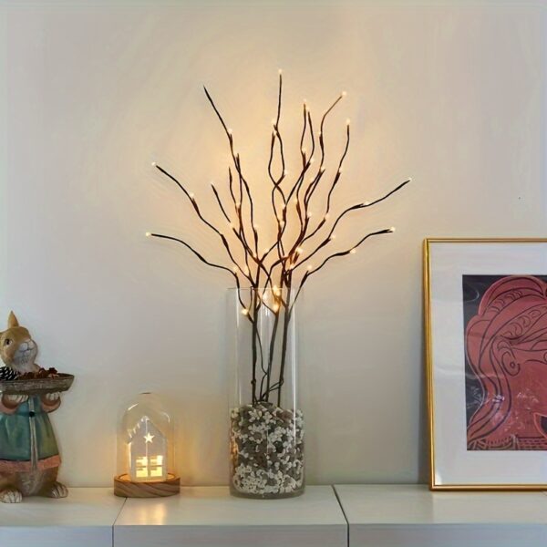1pc 20 LED Branch Lights - Indoor Decoration Lighting - Fairy Lights With Branch Design (No Batteries, Please Bring Your Own 2 AA Batteries) For Party Eid Al-Adha Mubarak Dormitory Decor, Halloween Decor, Christmas Decor, Holiday Gifts - Image 8