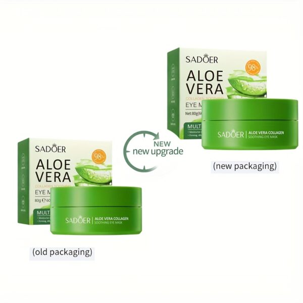 Algae Eye Mask. Collagen Eye Patch, Hydrating and Firming Light Beige Eye Mask - Image 5