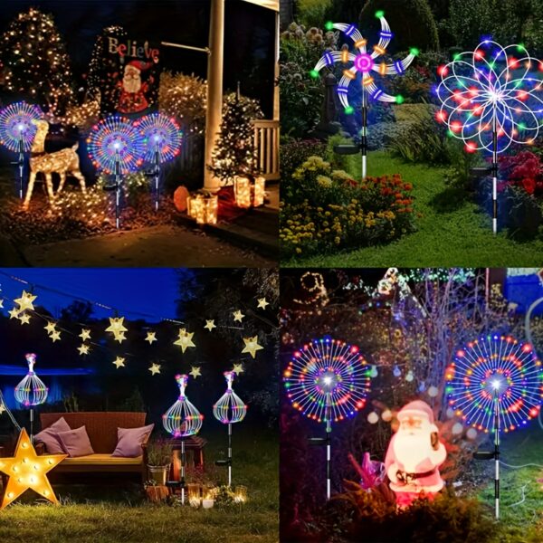 Fireworks Lights Outdoor, Solar Firework Lights Outdoor IP65 With 8 Lighting Modes Firework Solar String Lights For Garden Patio Backyard Decor 420LED/300LED/200LED/150LED/60LED - Image 6