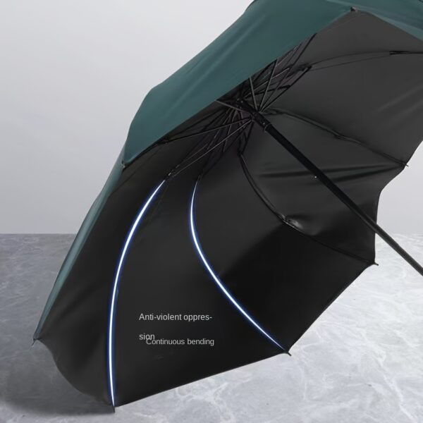 Extra Large 12 Ribs Windproof Waterproof Folding Umbrella For Business Men's & Women's Travel, Reinforcement Umbrella For Both Rainy And Sunny Day For Students - Image 9