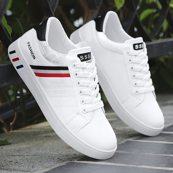 Men's Trendy Street Style Low Top Skateboard Shoes, Comfy Non Slip Lace Up Durable Sneakers For Men's Outdoor Activities - Image 3