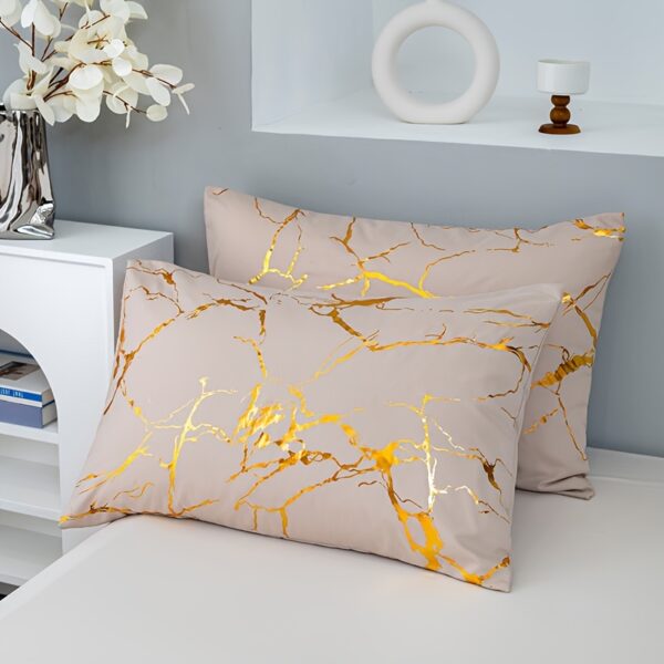 3pcs Classic Hot Stamping Texture Quilt Cover Set - Image 10