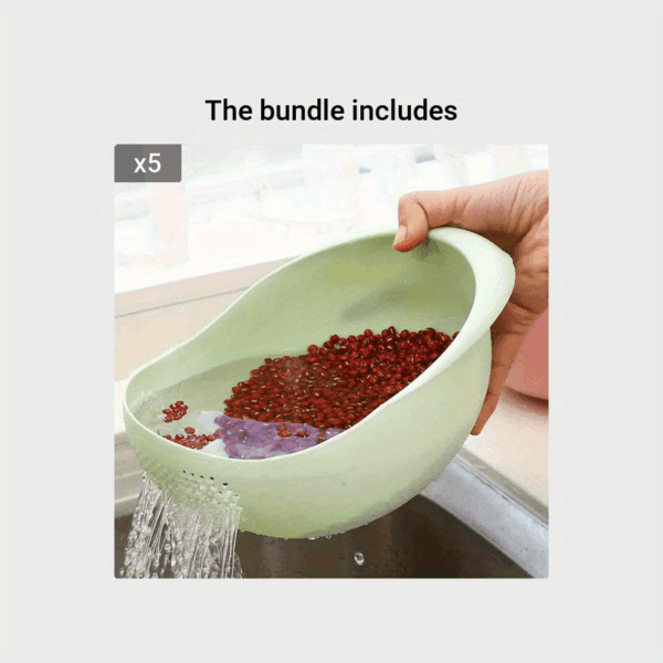 Multi-Functional Rice & Vegetable Washer - Manual Oval Sieve with Commercial Grade Quality, Perfect for Wedding Gifts - Image 17