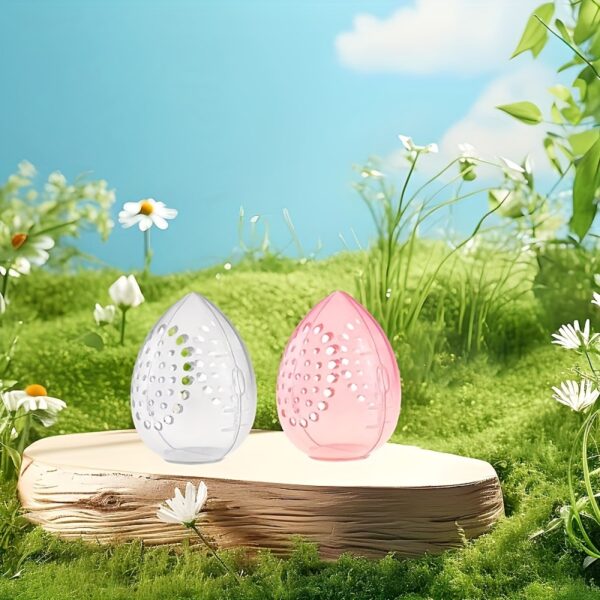Protective Makeup Sponge Travel Case - Breathable Beauty Blender Holder with Clear Storage Box - Image 14