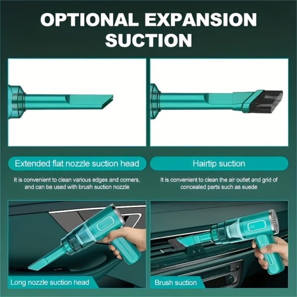 Portable Home And Car Vacuum Cleaner USB Rechargeable Car Dust Cleaner Handheld Super Power Home Wireless Vacuum Cleaner For Automobile Household - Image 8