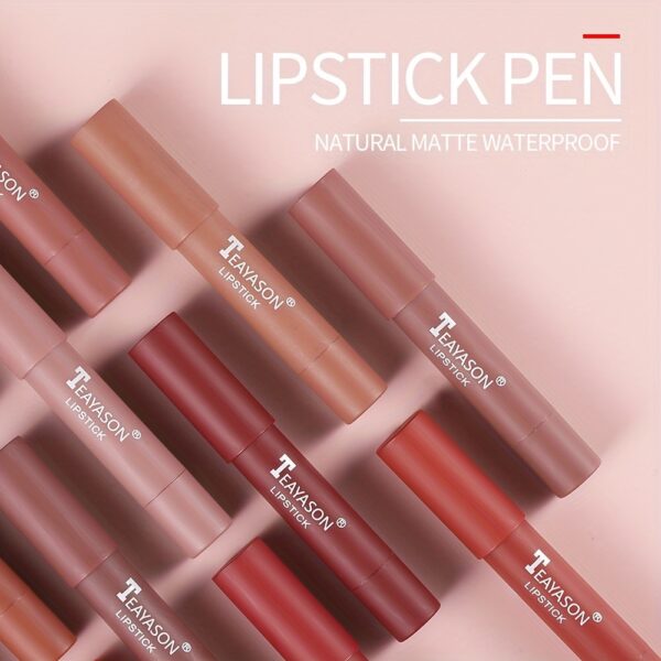 12 Colors Matte Moisturizing Lipstick Crayons - Long Lasting, Waterproof, Smooth, Fuller Lip Makeup Finish Valentine's Day Gifts - Image 14