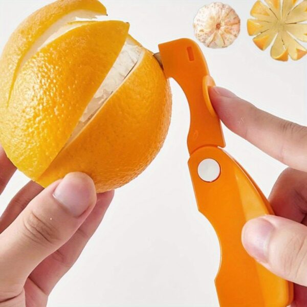 1/2pcs Orange Peeler, Plastic Folding Handle Fruit Peeler Tool, Vegetable Fruit Cutter, Creative Lemon Grapefruit Peeler, Kitchen Gadget - Image 14