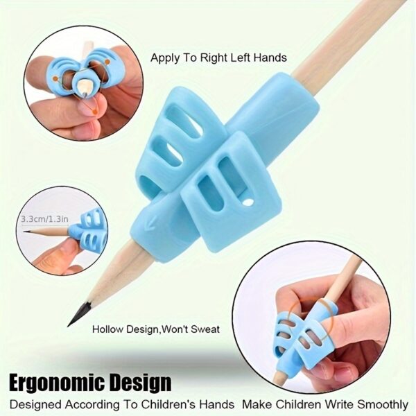 1pc/2pcs Two Finger Grips Silicone Learn Writing Tools Writing Pen Writing Correction Devices, Children Study Supplies For Children Halloween Christmas Gifts - Image 10