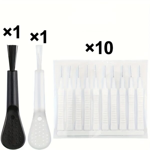 12pcs/set impact resistant small brush holes, gap cleaning, shower head cleaning, phone hole cleaning, keyboard cleaning, keyboard cleaning - Image 3