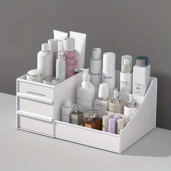 Makeup Organizer for Vanity Large Capacity Desk Storage with Drawers  Holder for Cosmetics, Skincare, Eyeshadow, Lotions, Lipstick, Nail Polish and Jewelry in Bathroom Bedroom Countertop - Image 11