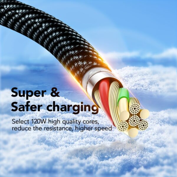 Super Fast Charging Cable: 120W 6A USB Type C Charge Cable With LCD Display - Image 10