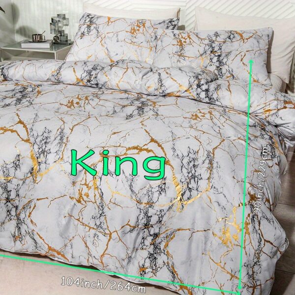 3pcs Classic Hot Stamping Texture Quilt Cover Set - Image 24