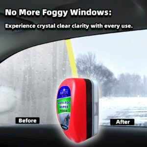 Car Anti Fog Wiper, Windshield Antifog Liquid Defogger Interior Windscreen Anti Fogging Spray Anti-Fog Mist Water Repellent for Inside Glass-4Oz/120Ml