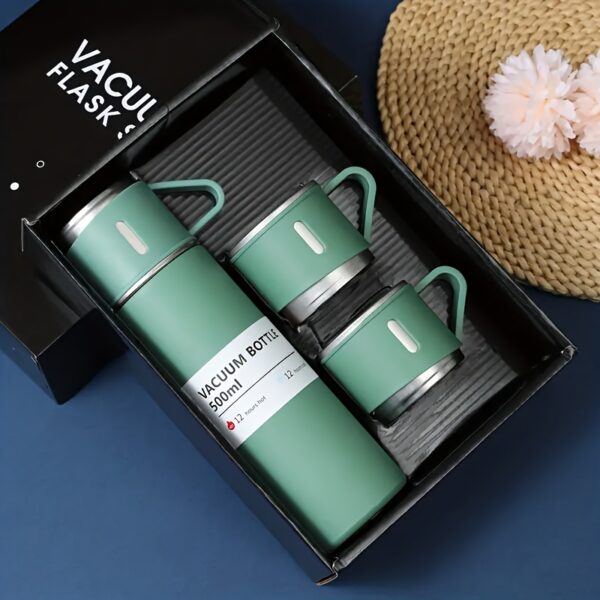 1set Thermal Mug 500ml/16.9oz, Stainless Steel Vacuum Insulated Bottle With Cup For Coffee Hot Drink And Cold Drink, Water Flask Back To School Supplies - Image 10