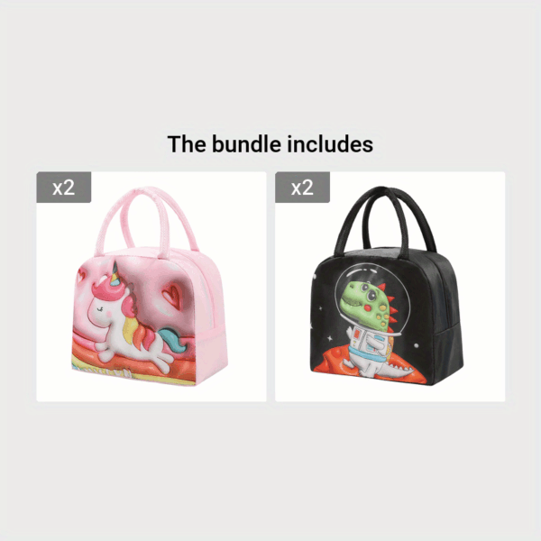 1pc Adorable 3D Pattern Girls Lunch Bag - Portable, Insulated & Retains Freshness - Perfect for School or Picnics - A Thoughtful Gift Idea - Image 19