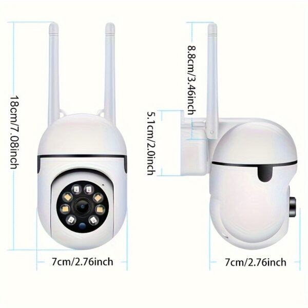 Cam With Color Night Vision Wireless 1080p HD Indoor/Outdoor Video Camera 2-Way Audio Wireless Security Camera Pan/Tilt/Zoom Wi-Fi Smart Home Security Camera With Motion Tracking For Baby & Pet Color Night Vision 2-Way Audio. - Image 2