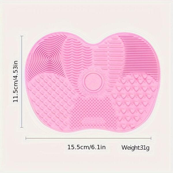 Silicone Apple Scrub Pad With Suction Cup Silicone Scrub Pad Beauty Tool Scrub Pad Makeup Brush Cleaning Pad - Image 8