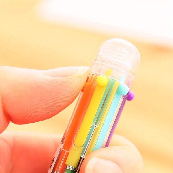 6-color Ballpoint Pen Multi-color Gel Pen Graffiti Marker Pen Stationery For School - Image 5