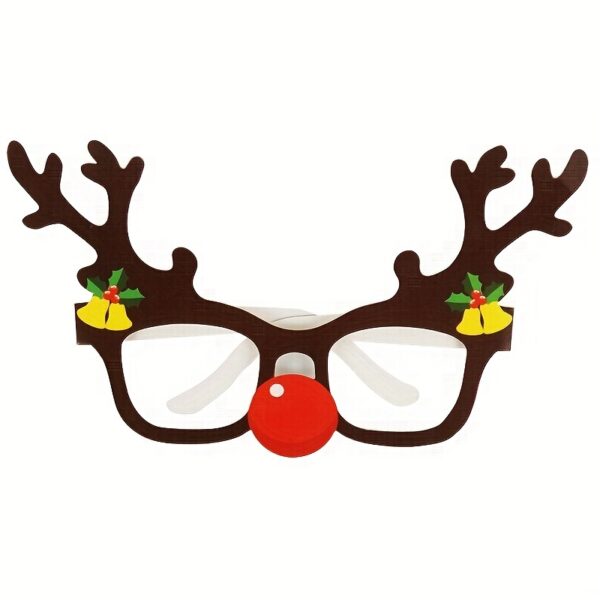 9 Pairs Santa Claus Christmas Tree Elk Paper Glasses, Frame Christmas Glasses, Photo Props, Christmas Decoration - Image 8