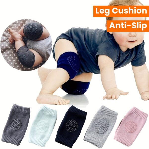 2pcs 5 Colors Soft Elastic Knee And Elbow Brace Pads For Babies And Toddlers - Anti-Slip Crawling Safety Protector And Leg Cushion - Image 16