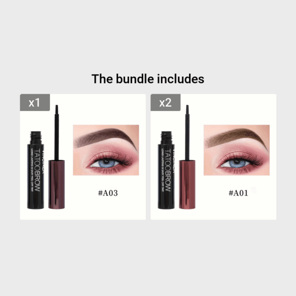 Waterproof Dye Eyebrow Gel Semi-Permanent Long Lasting Black Brown Eyebrow Tattoo Tint Sweatproof Film Forming Tearing Off Eyebrow Cream - Image 9
