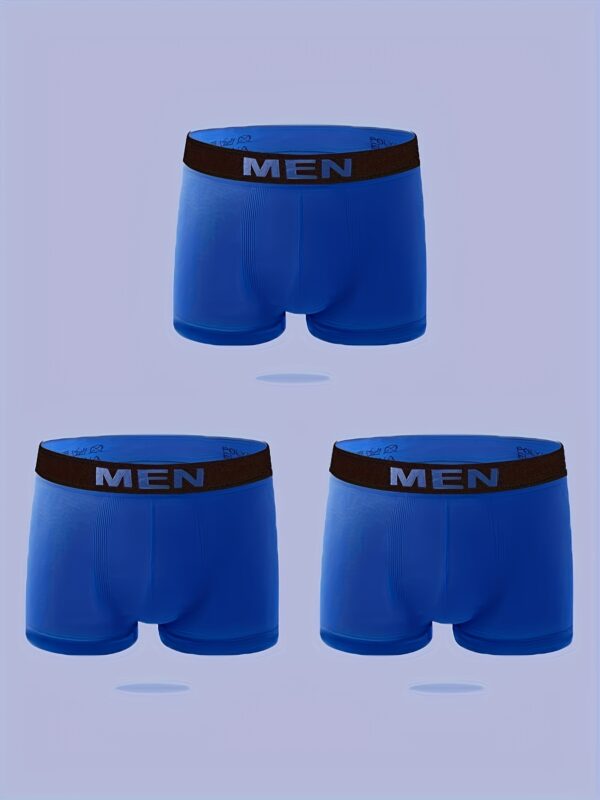 1/3/6 Pcs Men's Breathable Quick-drying Boxer Underwear High Elasticity And Skin-friendly Material Adult Underwear Men's Casual Sports Underwear Suitable For S/M/L Size - Image 2