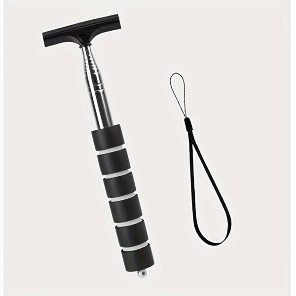 1pc Retractable Windshield Wiper, Car Rearview Mirror Wiper with Retractable Long Pole, Retractable Car Glass Scraper, Universal Car Accessories, Portable Car Mirror Raindrop Cleaner - Image 3