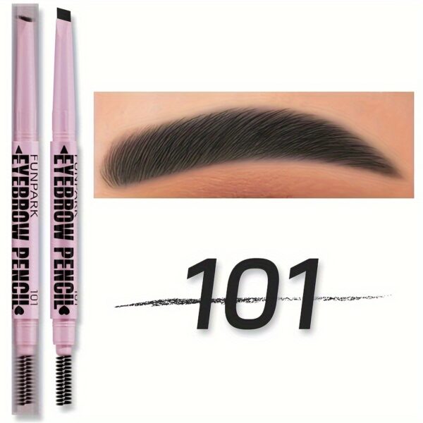 Extremely Fine Flat Core Double Heads Automatic Eyebrow Pencil Waterproof Long-lasting Easy Ware Eyebrow Pen with Eyebrow Powder Eyebrow Dye Dark Brown Light Brown Taupe Black Eyebrow Dye Eyebrow Cream Eyebrow Cream Eyeliner - Image 3