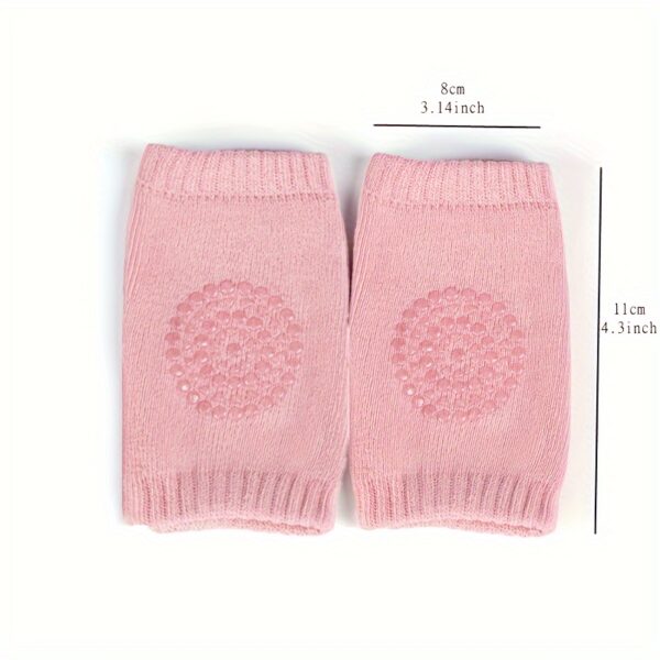 2pcs 5 Colors Soft Elastic Knee And Elbow Brace Pads For Babies And Toddlers - Anti-Slip Crawling Safety Protector And Leg Cushion - Image 7