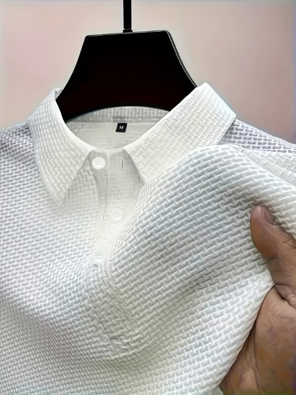 2024 New Men's Ice Sliky Fiber Sports Top - High-end Summer Short Sleeve, Versatile for Golf, Fishing, Basketball, Camping, Gym, Swimming, and Beach - Image 4