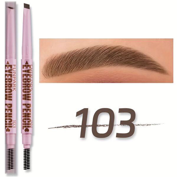 Extremely Fine Flat Core Double Heads Automatic Eyebrow Pencil Waterproof Long-lasting Easy Ware Eyebrow Pen with Eyebrow Powder Eyebrow Dye Dark Brown Light Brown Taupe Black Eyebrow Dye Eyebrow Cream Eyebrow Cream Eyeliner - Image 7