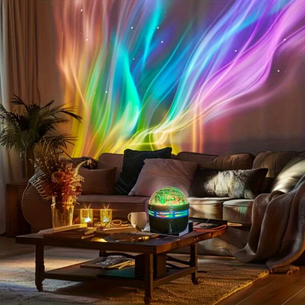 Aurora LED Mood Projection Light RGB Remote Control, Galaxy Star Projector, Bedroom Night Light Projector, Star Projector, Adult Room Decoration, Home Theater, Ceiling, Gift Decoration, Camping, Wedding Decoration, Amazing Projection Light Gift, Holiday P - Image 9