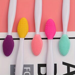 1pc Pink Silicone Nose Brush - Dual-Sided Soft Exfoliating & Massaging Facial Cleaner, Blackhead Removal Tool for Smooth Skin, Formaldehyde-Free, Ideal for Men & Women's Home Care